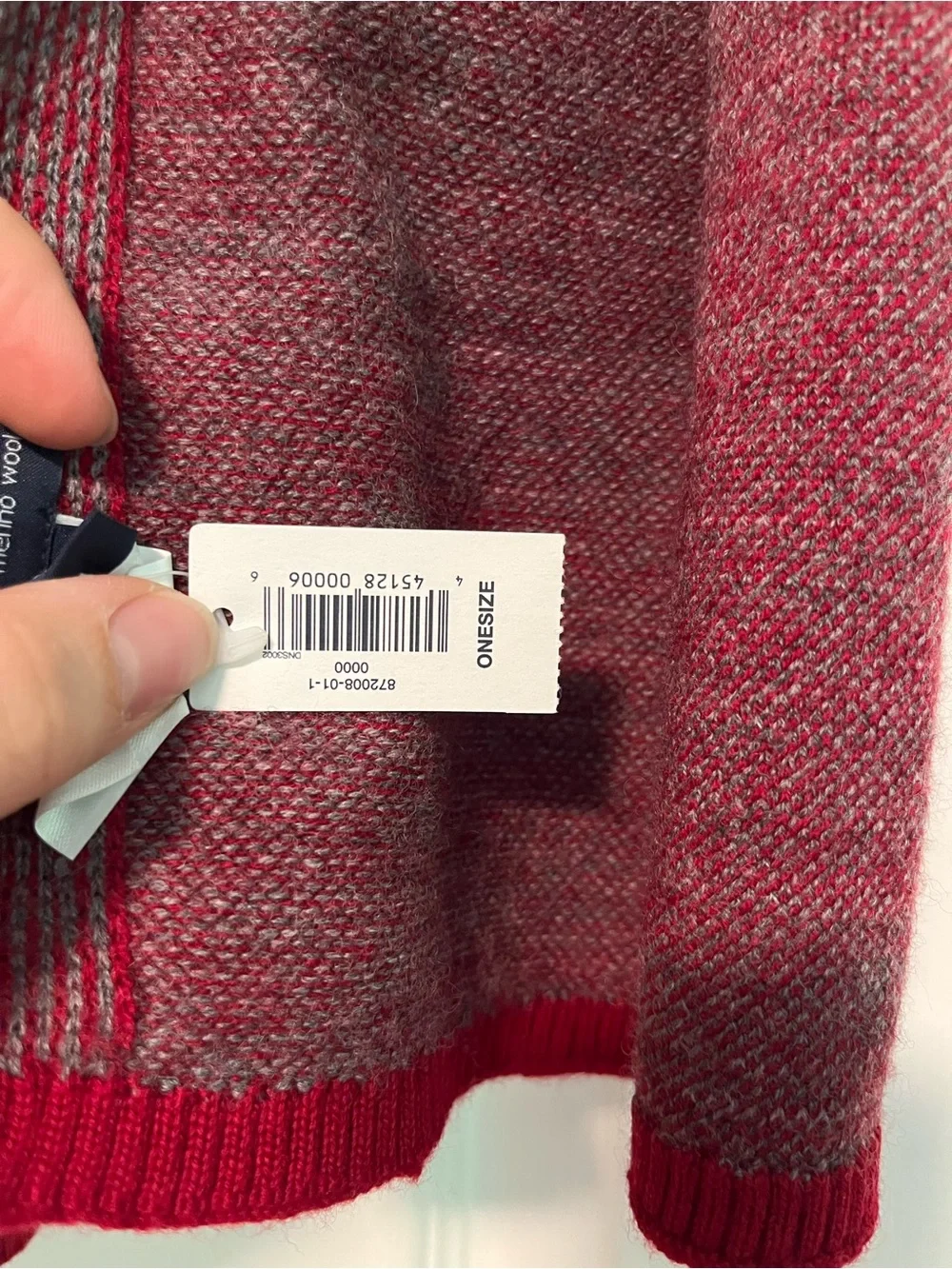 GAP Heathered Red Merino Wool Scarf